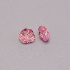 Средний Фиолетово-красный Блестящие бусины лэмпворк, роза, средне фиолетовый красный, 12.5x14x9 мм, отверстие : 1.2 мм