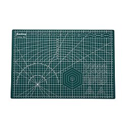 Темно-серый A3 ПВХ самовосстанавливающийся коврик для резки ПВХ, двухсторонняя разделочная доска с сеткой, для ремесленного искусства, темно-серый, 29.9x44.9x0.3 см
