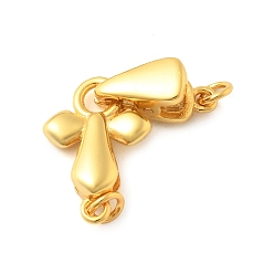 Золотой 925 Стерлинговое серебро, с целью перехода в кольце, крестик, золотые, 21x9x5 мм, отверстие : 1.4 мм