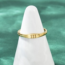 Золотой 304 кольца плоские из нержавеющей стали, с номером 333, золотые, 3 мм, размер США 7 3/4 (17.9 мм)