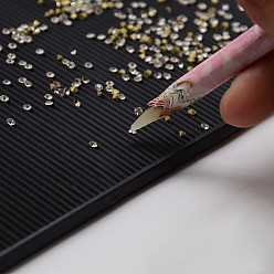 Black Jewelry Displays Plastic Base Board for Rhinestone Picking, Black, 175x110x4mm, Board's gap size: 1.2~1.8mm