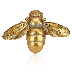 Gold Bees Resin Display Decorations, for Home Office Desktop Decoration, Gold, 98x149x46mm
