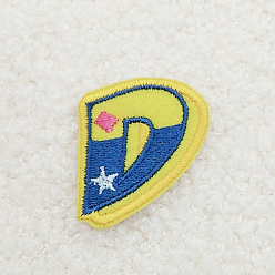 Letter D Computerized Embroidery Cloth Iron on/Sew on Patches, Costume Accessories, Appliques, Letter.D, 35x32mm