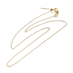 Золотой Ожерелья из нержавеющей стали с регулируемым ползунком для мужчин и женщин, долговечный, золотые, 18.50~19.29 дюйм (47~49 см)