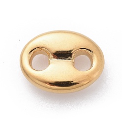 Золотой 304 соединительные звенья нержавеющие, для изготовления кожаных браслетов, овальные, золотые, 14x11x3 мм, отверстие : 3 мм
