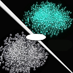 Белый Светящиеся прозрачные круглые стеклянные бусины, ювелирные аксессуары своими руками, светящиеся в темноте бусы, белые, 4 мм, 450 г