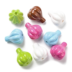 Mixed Color Baking Paint Acrylic Beads, Hot-air Balloon, Mixed Color, 30.5x25x25mm, Hole: 4mm
