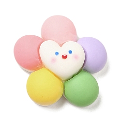 Цветок Кабошоны из непрозрачной смолы на тему погоды, цветок, 22.5x22x8 мм