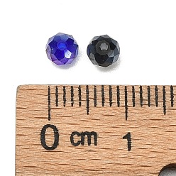 Mixed Color Electroplate Faceted Rondelle AB Color Plated Transparent Glass Beads, Mixed Color, 4x3mm, Hole: 1mm
