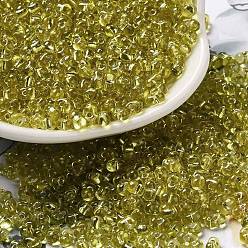 Светло-хаки Выпечка краска стеклянные бусины, арахис, светлый хаки, 3.5~4x2~2.5x2~2.3 мм, отверстие : 0.8 мм, Около 8000 шт / фунт