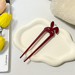 Темно-Красный Вилки для волос с уксусной кислотой кролика, аксессуары для волос для женщин и девочек, темно-красный, 100 мм