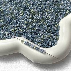 Стально-синий Стеклянные бусины, овальные, аксессуары для браслетов своими руками, стальной синий, 4x3x2 мм, отверстие : 0.8 мм