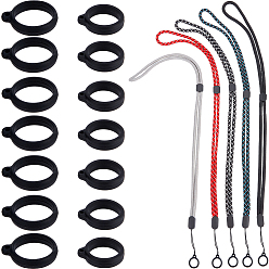 (52) Непрозрачная лаванда Набор для самостоятельного изготовления шнурка для ожерелья с защитой от потери, ремешок на шею из полиэстера, ремешок для шнурка с защитой от потери вейп-ручки, Ремешок для электронного стилуса, зажигалки и ручки, разноцветные, 41 шт / коробка
