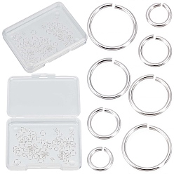 Серебро 80шт. 4 размер 925 открытые соединительные кольца из стерлингового серебра, для плетения кольчуги, круглые кольца, серебряные, 3~6x0.5 мм, 24 датчик, внутренний диаметр: 2~5 мм, 20шт / размер