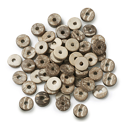 Лимонный шифон Кокосовые шарики, окрашенные, пончик, лимонный шифон, 12x4 мм, отверстия: 3 мм, около 100 шт / мешок