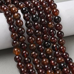 Гранат Нити из натуральных африканских оранжевых гранатовых бусин, круглые, 8~8.5 мм, отверстие : 0.8 мм, около 45~47 шт / нитка, 15.08''~15.35'' (38.3~39 см)