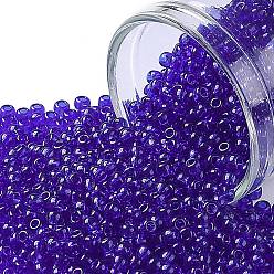 (8) Transparent Cobalt Тохо 11/0 круглые бусины, японский бисер, (8) прозрачный кобальт, 2.2 мм, отверстие : 0.8 мм, Около 1110 шт / 10 г