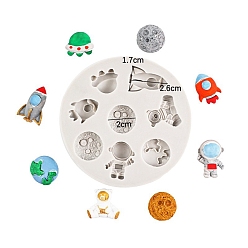 Белый Дым Силиконовые формы для показа, формы для литья смолы, инструменты для производства глиняных ремесел, плоско-круглые, серый, 90x11 мм