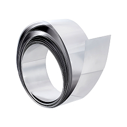 Без Покрытия Алюминиевая проволока, плоская проволока, ободок для изготовления украшений из кабошонов, сырой (без покрытия), 50x0.2 мм, около 16.40 футов (5 м) / рулон