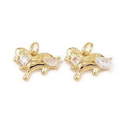 Настоящее золото 18K Латунные микро проложить кубического циркония подвески, сердце, без кадмия и без свинца, стойки покрытие, долговечный, с целью перехода в кольце, реальный 18 k позолоченный, 12x16.5x4.5 мм, отверстие : 3.4 мм