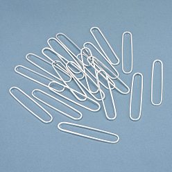 Посеребрённый Латунные соединительные колечки, долговечный, овальные, 925 серебро покрытием, 48x9.5x1 мм, внутренний диаметр: 45.5x7.5 мм