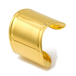 Золотой Ионное покрытие (ip) 304 браслеты из нержавеющей стали для женщин, золотые, внутренний диаметр: 2-1/2x2-1/8 дюйм (6.3x5.3 см)