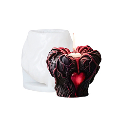 Сердце Изготовление свечей на хэллоуин своими руками, формы для литья смолы, для уф-смолы, изготовление изделий из эпоксидной смолы, белые, сердце, 81x60x90 мм, внутренний диаметр: 70x73x78 мм