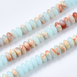 Аква Терра Яшма Синтетические бусины пряди аква терра яшма, рондель, светло-голубой, 4~5x2 мм, отверстие : 0.8 мм, около 157~162 шт / нитка, 14.96~15.35 дюйм (38~39 см)