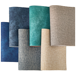 (52) Непрозрачная лаванда 6шт. ПВХ кожаная ткань, поделки товары для рукоделия, прямоугольные, разноцветные, 210x150x0.5 мм