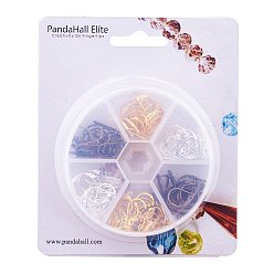 (52) Непрозрачная лаванда 15 мм латунные зажимные серьги (2) смешанные цвета в одной коробке для изготовления ювелирных изделий, Около 3 шт / коробка