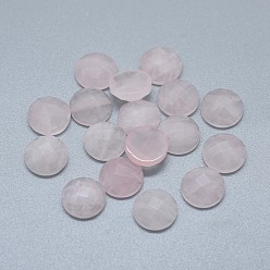 Розовый Кварц Природного розового кварца кабошонов, граненые, полукруглые / купольные, 9.5x3.5~4 мм