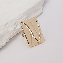 Rectangle Геометрические кольца из цинкового сплава для женщин, прямоугольные