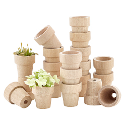 Цвет Древесины Крышка для деревянного цветочного горшка, детские игрушки, деревесиные, 28x25 мм, внутренний диаметр: 19 мм, 20 шт / комплект