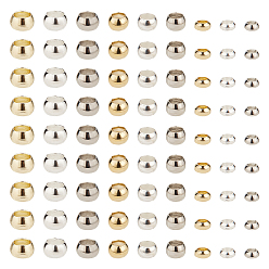 Gemischte Farbe 900Stk Messingperlen im 3 Stil, Rondell, Gemischte Farbe, 2~3x1.5 mm, Bohrung: 1~1.8 mm, 300 Stück / Stil