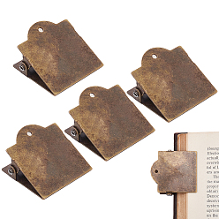 Античная Бронза 4шт. железные зажимы, для бумажного документа, школьные офисные принадлежности, античная бронза, 44.5x40x22 мм
