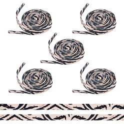 Кокосово-Коричневый 5 пары полиэстеровых шнурков для обуви, кокосового коричневый, 1200x8~10x1 мм