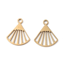 Настоящее золото 18K 304 подвески из нержавеющей стали, фанатское очарование, реальный 18 k позолоченный, 17x14.5x1 мм, отверстие : 1.8 мм