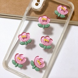 Цветок Милые прозрачные кабошоны из смолы, для ювелирных украшений, цветок, 22x20 мм