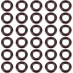 Кокосово-Коричневый Деревянные кольца связывая, деревянные кольца макраме, круглые кольца, кокосового коричневый, 30x6.5 мм, внутренний диаметр: 17 мм