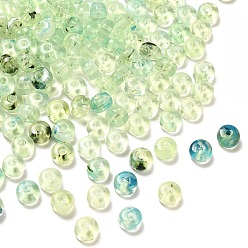 Бледно-Зеленый Прозрачные акриловые бусины, плоско-круглые, бледно-зеленый, 7x4 мм, отверстие : 1.8 мм, Около 3300~3448 шт / 500 г