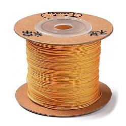 Goldenrod Eco-Friendly Dyed Nylon Threads, String Threads Cords, Goldenrod, 0.4mm, about 164.04 yards(150m)/roll