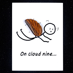 Тигровый глаз Натуральный тигровый глаз резные фигурки орнамент, для домашнего украшения рабочего стола, Подарочная карта своими руками с вдохновением, крыло, 30x15 мм