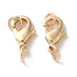 Light Gold Стойки обшивки латунь когтя омара застежками, с прыжковых колец, долговечный, без свинца и без кадмия, золотой свет, 10x5.5x2 мм, отверстие : 2 мм