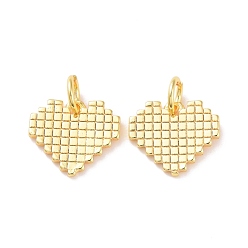 Настоящее золото 18K Латунь прелести, с целью перехода в кольце, без кадмия и без свинца, сердце, реальный 18 k позолоченный, 10x12x1 мм, отверстие : 3 мм