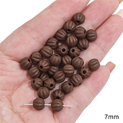 Тыква 5шт. фарфоровые бусины ручной работы, кокосового коричневый, тыква, 7 мм