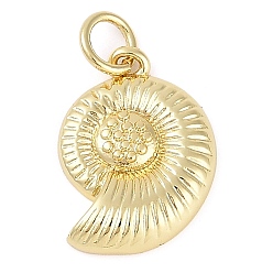 Shell Shape Стойки обшивки латунные подвески, долговечный, без кадмия и без свинца, реальный 18 k позолоченный, с целью перехода в кольце, формы раковины, 16x12x2.5 мм, отверстие : 3.5 мм