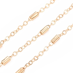 Light Gold Brass Cable Chains, Column, Light Gold, 495mm