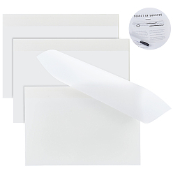 White Transparent Self-adhesive Sticky Note, Rectangle, White, 183x124x3.5mm, 50 sheets/pc