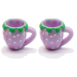 Лиловый 10 шт. миниатюрные украшения в виде стакана для воды из смолы, аксессуары для домашнего кукольного домика с микро-ландшафтом, притворяясь опорными украшениями, сирень, 19x24 мм