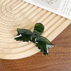 Темно-оливково-зеленый Заколки для волос в форме когтей из ацетата целлюлозы, аксессуары для волос для женщин и девочек, бантом, темно-оливковый зеленый, 46x80 мм